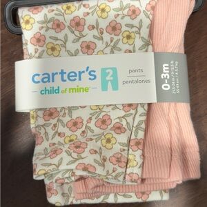 Carter's Child of Mine Floral and Peach Pants Set